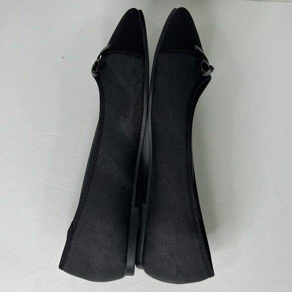 New! Tahari Geneva Black Vegan Textile Slip On Ballet Women Flats Various Size - Picture 6 of 10